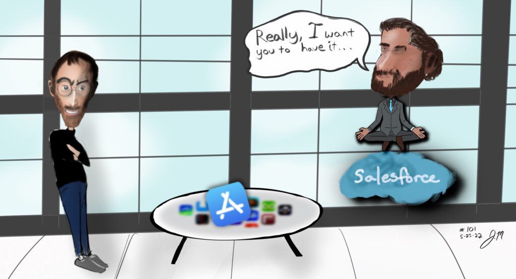 Mark Benioff Gives Steve Jobs the App Store Branding 